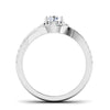 Jewelove™ Rings VS J / Women's Band only 0.30 cts Solitaire Twisted Shank Diamond Platinum Ring JL PT RP RD 190