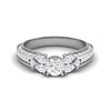 Jewelove™ Rings J VS / Women's Band only 0.30 cts Solitaire with Pear Diamond Split Shank Platinum Ring JL PT MHD0215M