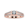Jewelove™ Rings Women's Band only / VS I 0.30cts. Cushion Cut Solitaire Diamond Split Shank 18K Rose Gold Ring JL AU 1179R