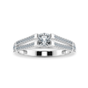 Jewelove™ Rings Women's Band only / VVS G 0.30cts. Cushion Cut Solitaire Diamond Split Shank Platinum Diamond Shank Engagement Ring JL PT 1179