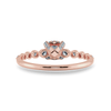 Jewelove™ Rings Women's Band only / VS I 0.30cts. Cushion Cut Solitaire Halo Diamond Accents 18K Rose Gold Ring JL AU 2005R