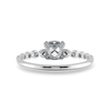 Jewelove™ Rings Women's Band only / VVS G 0.30cts. Cushion Cut Solitaire Halo Diamond Accents Platinum Engagement Ring JL PT 2005