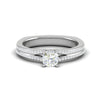 Jewelove™ Rings VVS G / Women's Band only 0.30cts. Cushion Solitaire Diamond Split Shank Platinum Ring JL PT RH CU 169