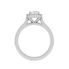 Jewelove™ Rings VVS G / Women's Band only 0.30cts. Cushion Solitaire Double Halo Diamond Shank Platinum Ring JL PT RH CU 168