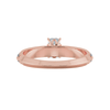 Jewelove™ Rings Women's Band only / E VVS 0.30cts. Emerald Cut Solitaire Diamond Split Shank 18K Rose Gold Ring JL AU 1188R