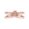 Jewelove™ Rings Women's Band only / VVS E 0.30cts. Emerald Cut Solitaire Diamond Split Shank 18K Rose Gold Solitaire Ring JL AU 1172R