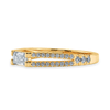 Jewelove™ Rings Women's Band only / VVS E 0.30cts. Emerald Cut Solitaire Diamond Split Shank 18K Yellow Gold Ring JL AU 1180Y