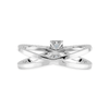 Jewelove™ Rings E VVS / Women's Band only 0.30cts Emerald Cut Solitaire Diamond Split Shank Platinum Ring JL PT 1172