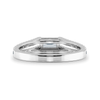 Jewelove™ Rings E VVS / Women's Band only 0.30cts Emerald Cut Solitaire Diamond Split Shank Platinum Ring JL PT 1180