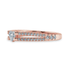 Jewelove™ Rings Women's Band only / VS I 0.30cts. Heart Cut Solitaire Diamond Split Shank 18K Rose Gold Ring JL AU 1181R