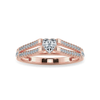 Jewelove™ Rings Women's Band only / VS I 0.30cts. Heart Cut Solitaire Diamond Split Shank 18K Rose Gold Ring JL AU 1181R