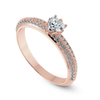 Jewelove™ Rings Women's Band only / VS I 0.30cts. Heart Cut Solitaire Diamond Split Shank 18K Rose Gold Ring JL AU 1189R