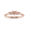 Jewelove™ Rings Women's Band only / VS I 0.30cts. Heart Cut Solitaire with Pear Cut Diamond Accents 18K Rose Gold Ring JL AU 1205R