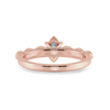 Jewelove™ Rings Women's Band only / VS I 0.30cts. Marquise Cut Solitaire Diamond Accents 18K Rose Gold Ring JL AU 2019R