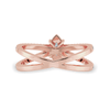 Jewelove™ Rings Women's Band only / VS I 0.30cts. Marquise Cut Solitaire Diamond Split Shank 18K Rose Gold Ring JL AU 1176R