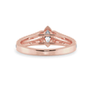 Jewelove™ Rings Women's Band only / VS I 0.30cts. Marquise Cut Solitaire Diamond Split Shank 18K Rose Gold Ring JL AU 1184R