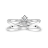 Jewelove™ Rings I VS / Women's Band only 0.30cts Marquise Cut Solitaire Diamond Split Shank Platinum Ring JL PT 1176