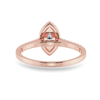 Jewelove™ Rings Women's Band only / VS I 0.30cts. Marquise Cut Solitaire Halo Diamond Shank 18K Rose Gold Ring JL AU 1201R