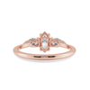 Jewelove™ Rings Women's Band only / VS I 0.30cts. Marquise Cut Solitaire with Pear Cut Diamond Accents 18K Rose Gold Ring JL AU 1208R