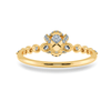 Jewelove™ Rings Women's Band only / VS I 0.30cts. Oval Cut Solitaire Halo Diamond Accents 18K Yellow Gold Ring JL AU 2008Y
