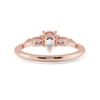 Jewelove™ Rings Women's Band only / VS I 0.30cts. Pear Cut Solitaire Diamond Accents 18K Rose Gold Ring JL AU 1207R