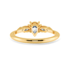 Jewelove™ Rings Women's Band only / VS I 0.30cts. Pear Cut Solitaire Diamond Accents 18K Yellow Gold Ring JL AU 1207Y