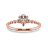 Jewelove™ Rings Women's Band only / VS I 0.30cts. Pear Cut Solitaire Halo Diamond Accents 18K Rose Gold Ring JL AU 2009R