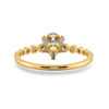 Jewelove™ Rings Women's Band only / VS I 0.30cts. Pear Cut Solitaire Halo Diamond Accents 18K Yellow Gold Ring JL AU 2009Y