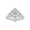 Jewelove™ Rings Women's Band only / VS J 0.30cts. Princess cut Diamond Solitaire Platinum Ring JL PT 0040