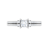 Jewelove™ Rings I VS / Women's Band only 0.30cts. Princess Cut Diamond Split Shank Platinum Solitaire Engagement Ring JL PT DR1430M