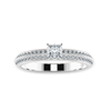 Jewelove™ Rings I VS / Women's Band only 0.30cts Princess Cut Solitaire Diamond Split Shank Platinum Ring JL PT 1186