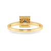 Jewelove™ Rings Women's Band only / VS I 0.30cts. Princess Cut Solitaire Diamond Square Halo Shank 18K Yellow Gold Ring JL AU 1194Y