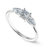 Jewelove™ Rings I VS / Women's Band only 0.30cts Princess Cut Solitaire with Pear Cut Diamond Accents Shank Platinum Ring JL PT 2021