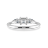 Jewelove™ Rings I VS / Women's Band only 0.30cts Princess Cut Solitaire with Pear Cut Diamond Accents Shank Platinum Ring JL PT 2021