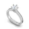 Jewelove™ Rings J VS / Women's Band only 0.30cts Solitaire 6 Prong Diamond Platinum Ring JL PT RV CU 105-A