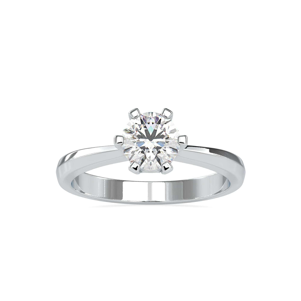 Jewelove™ Rings Women's Band only / VS J 0.30cts. Solitaire 6 Prong Platinum Engagement Ring JL PT 0064-A