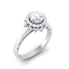 Jewelove™ Rings J VS / Women's Band only 0.30cts. Solitaire Designer Platinum Double Halo Diamond Engagement Ring JL PT 6603-A