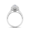 Jewelove™ Rings J VS / Women's Band only 0.30cts. Solitaire Designer Platinum Double Halo Diamond Engagement Ring JL PT 6603-A