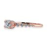 Jewelove™ Rings Women's Band only / VS J 0.30cts. Solitaire Diamond Accents 18K Rose Gold Ring JL AU 1202R