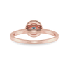 Jewelove™ Rings Women's Band only / VS J 0.30cts. Solitaire Diamond Halo Shank 18K Rose Gold Ring JL AU 1193R