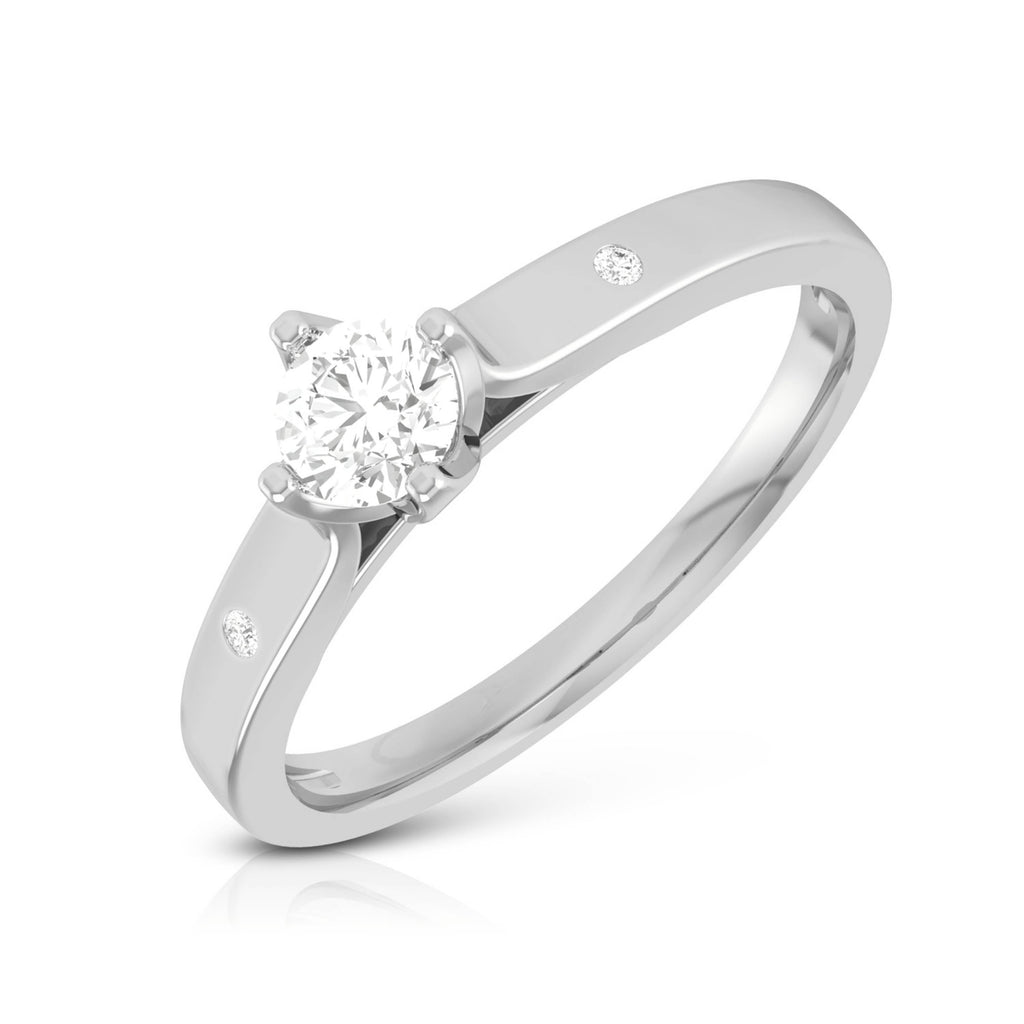 Jewelove™ Rings Women's Band only / J VS 0.30cts Solitaire Diamond Platinum Engagement Ring for Women JL PT R-75
