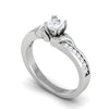 Jewelove™ Rings J VS / Women's Band only 0.30cts Solitaire Diamond Shank Platinum Ring JL PT JRW1557MM
