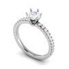 Jewelove™ Rings VS J / Women's Band only 0.30cts Solitaire Diamond Shank Platinum Ring JL PT RC RD 252-A