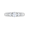 Jewelove™ Rings J VS / Women's Band only 0.30cts Solitaire Diamond Shank Platinum Ring JL PT RV RD 166