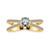 Jewelove™ Rings Women's Band only / VS J 0.30cts. Solitaire Diamond Split Shank 18K Yellow Gold Ring JL AU 1169Y
