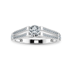 Jewelove™ Rings J VS / Women's Band only 0.30cts Solitaire Diamond Split Shank Platinum Ring JL PT 1177