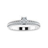 Jewelove™ Rings J VS / Women's Band only 0.30cts Solitaire Diamond Split Shank Platinum Ring JL PT 1185