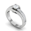 Jewelove™ Rings J VS / Women's Band only 0.30cts Solitaire Diamond Split Shank Platinum Ring JL PT JRW1562MM