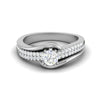 Jewelove™ Rings J VS / Women's Band only 0.30cts Solitaire Diamond Split Shank Platinum Ring JL PT JRW1562MM