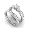 Jewelove™ Rings SI IJ / Women's Band only 0.30cts Solitaire Diamond Split Shank Platinum Ring JL PT RV RD 160